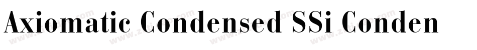 Axiomatic Condensed SSi Condensed字体转换